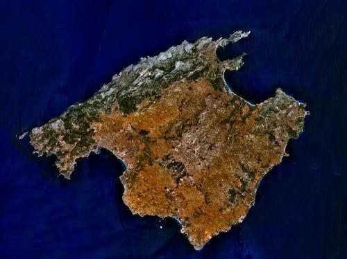 Satellitenbild von Mallorca