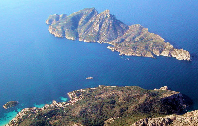 Die Insel Dragonera, im Südwesten vor Mallorca gelegen