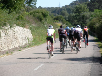Radgruppe im Inselinneren in Richtung Norden zum Cap de Formentor unterwegs 